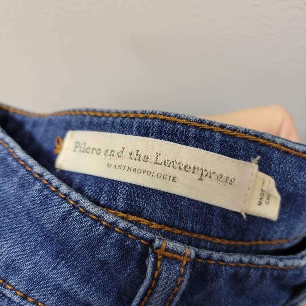 Anthropologie Pilcro and the Letterpress Wide Leg Crop Button Up Ankle Jeans 26 - Picture 12 of 15